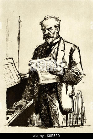 Antonin Dvorak, Portrait von Hugo Boettinger. AD: tschechische Komponist 1841-1904. HB: Artist, 1880 - 1934. Stockfoto