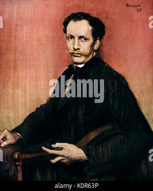 STRAUSS, Richard portrait gemalt von F. Erler - Deutscher Komponist und Dirigent vom 11. Juni 1864 - 8. September 1949. Fritz Erler: 1868-1940 Stockfoto