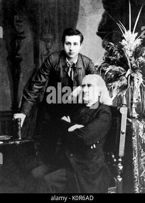 LISZT, Franz und Siloti - ungarische Pianist und Komponist, 22. Oktober 1811 - vom 31. Juli 1886. Stockfoto