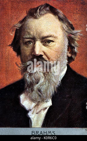 Johannes Brahms portrait. Deutschen Komponisten (1833-1897). Stockfoto