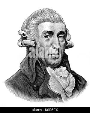 Franz Joseph Haydn portrait. Österreichische Komponist 1732-1809. Stockfoto