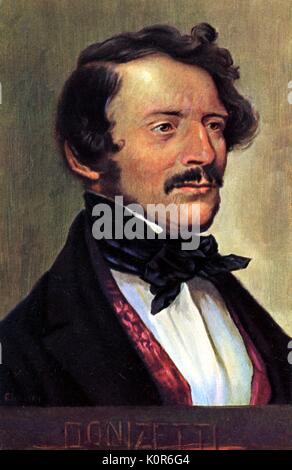 DONIZETTI, Gaetano. Italienischer Komponist. 1797-1848 Italienischer Komponist: 29.November 1797 - 8. April 1848. Stockfoto