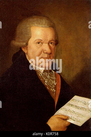 HAYDN, (Johann) Michael - Porträt Bruder Franz Joseph. Franz Joseph Haydn 1732-1809. Österreichischen Komponisten. Stockfoto