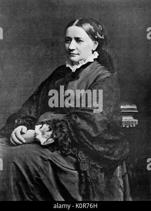 Clara Schumann - Porträt sitzen vor dem Klavier. Nach dem Foto durch die London Stereoscopic Company. Deutsche Pianist, 13. September 1819 - vom 20. Mai 1896. Die Ehefrau des Komponisten Robert Schumann Stockfoto