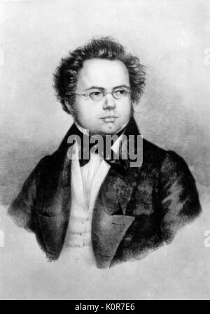 SCHUBERT, Franz - Porträt österreichische Komponist 1797-1828 Stockfoto