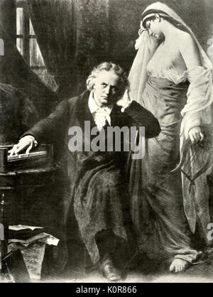 BEETHOVEN, Ludwig van - erleben Sie erste Anzeichen von gehörlosigkeit Deutscher Komponist (1770 - 1827) Stockfoto