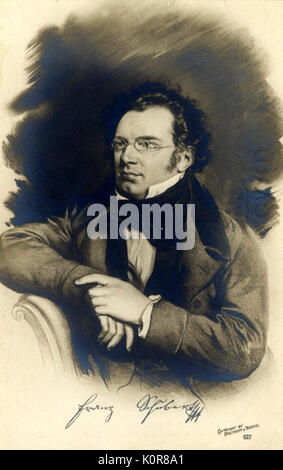 Franz Schubert portrait. Österreichischer Komponist (1797 - 1828) Stockfoto