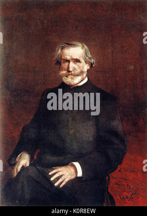 Giuseppe Verdi, Portrait. 1886. Italienischer Komponist (1813-1901) Gemälde von Giovanni Boldini (1845-1931) Stockfoto