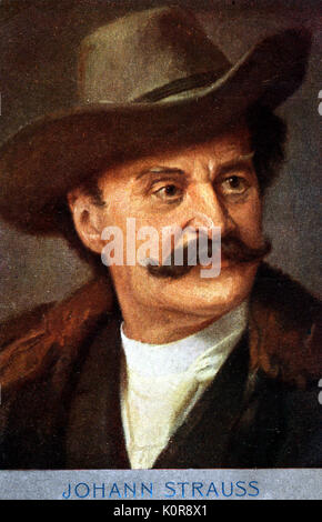 Johann Strauss (II) Portrait. Der oesterreichische Komponist, Dirigent und Violinist, 1825-1899 Stockfoto