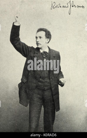 STRAUSS, Richard dirigieren, 1890. Deutsche Komponist und Dirigent. 1864-1949 Stockfoto