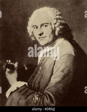 Jean Joseph Cassanéa de MONDONVILLE. Pastellfarben von Quentin de la Tour. Französische Geiger, Komponist, Hof Musikalische Leitung 1711-1772. Stockfoto