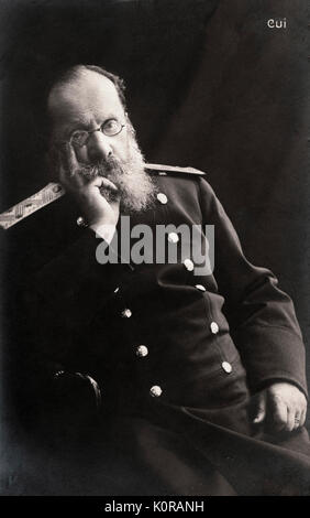 Cesar Antonowitsch Cui in Uniform russischen Komponisten (1835-1918). Einer der Mächtigen Fünf Stockfoto
