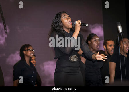 CARIFESTA X111 Eröffnung; Kensington Oval; Barbados; 20. August 2017 Stockfoto