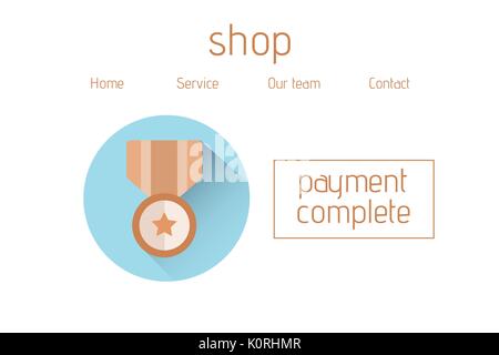 Digital composite von Online Shopping mit Zahlung der gesamte Text Schnittstelle Stockfoto
