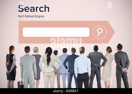 Business Team gegen neutralen Hintergrund Stockfoto