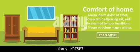 Bequem von zu Hause Banner horizontale Konzept Stock Vektor