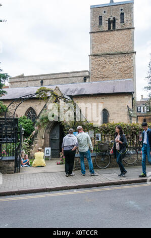 St. Bene't-Kirche, die älteste Kirche in Cambridge. Stockfoto