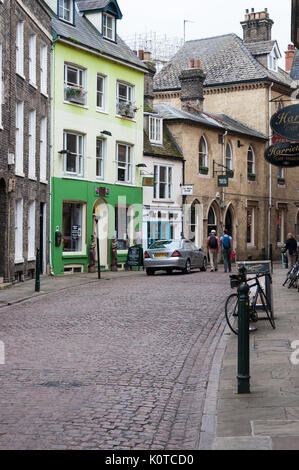 Der grün gestrichenen Fassade des Lotus Thai Restaurant zeichnet sich in diesem Bild im Green Street, Cambridge, England gebracht Stockfoto