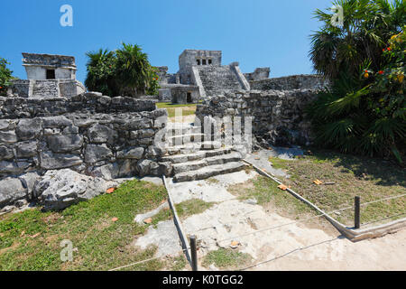 Maya-Ruinen in Tulum, Mexiko Stockfoto