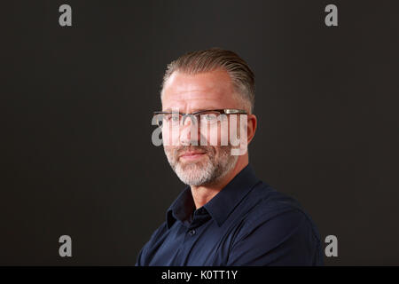 Edinburgh, Schottland, Großbritannien. 23 Aug, 2017. Tag 12 Edinburgh International Book Festival. Bild: Thomas Enger, norwegischer Schriftsteller. Credit: Pako Mera/Alamy leben Nachrichten Stockfoto