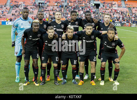 Washington, DC, USA. 23 Aug, 2017. DC United ab elf vor einem MLS Fußball Match zwischen der DC United und die Atlanta United FC am RFK Stadium in Washington DC. Credit: Cal Sport Media/Alamy leben Nachrichten Stockfoto