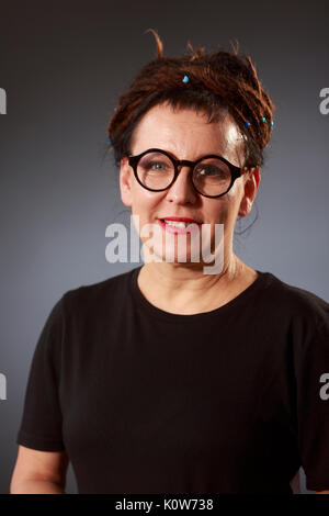 Edinburgh, Schottland 25. August. Tag 14 Edinburgh International Book Festival. Im Bild: Olga Tokarczuk Kritiker, polnische Schriftsteller. Credit: Pako Mera/Alamy leben Nachrichten Stockfoto