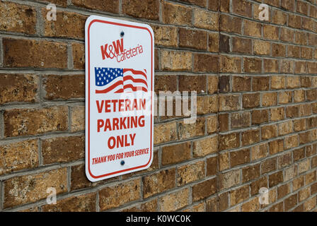 Veteran nur Parken Schild USA Stockfoto