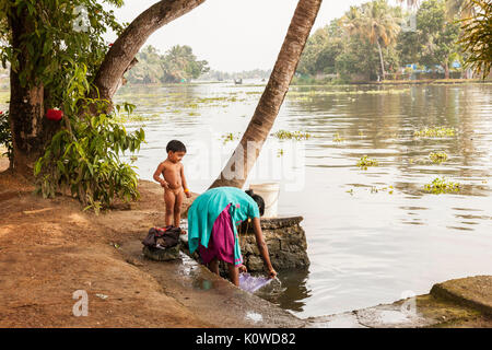 Backwaters in Kerala, Indien Stockfoto