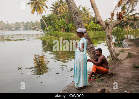 Backwaters in Kerala, Indien Stockfoto
