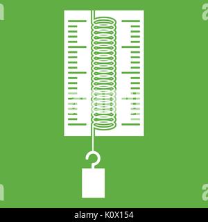 Physik Dynamometer für die Arbeit im Labor Symbol grün Stock Vektor