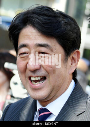 Shinzo Abe 2012 09 16 0001 Stockfoto
