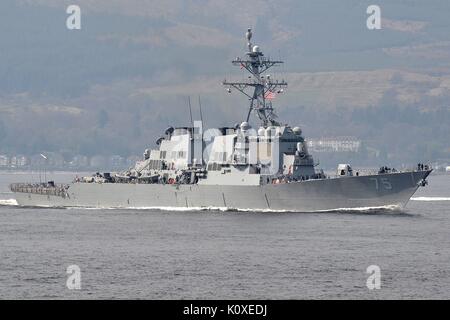 DDG-75 USS DONALD COOK, Arleigh Burke Klasse Lenkwaffen-zerstörer, U.S. NAVY Stockfoto