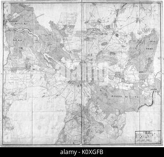 Arends, Carte Zwey Meilen Umm Berlin, 1773 Stockfoto