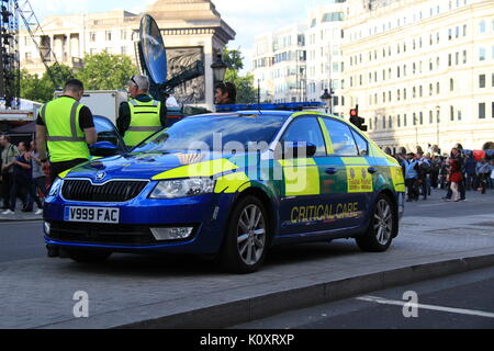 Erste Hilfe Ltd Critical Care Antwort Auto während des F1 Live Event in London geparkt Stockfoto