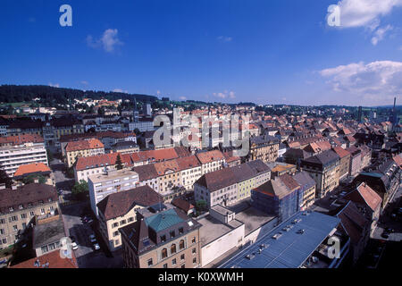 La Chaux-de-Fonds *** Local Caption *** La Chaux-de-Fonds, Panorama, Stadt, Kanton Neuenburg, Schweiz, UNESCO, Erbe, Uhrenindustrie, cloc Stockfoto