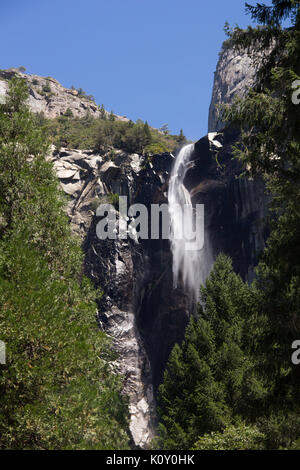 Bridal Veil Falls im Yosemite National Park, während der Kalifornien Dürre Stockfoto