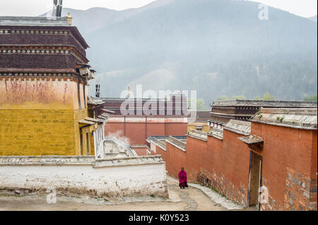 Cluster, Kloster Labrang, tibetischen Plateau. Xiahe, China Stockfoto