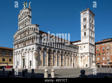 Kirche von San Michele in Foro, Lucca, Toskana, Italien Stockfoto