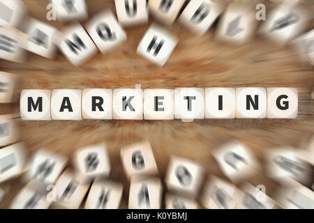 Marketing Werbung office Unternehmen Würfel Business Konzept Idee Stockfoto