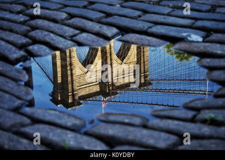Brooklyn Reflexion. In Brooklyn am 19. August 2017 berücksichtigt. Stockfoto