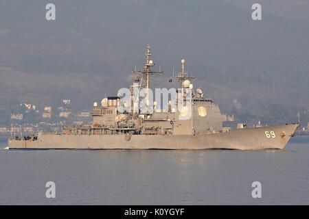 CG-69 USS BALTIMORE, TICONDEROGA Klasse Lenkwaffen-kreuzer DER US NAVY Stockfoto