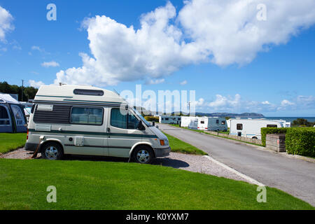 Ford Flair auto Sleeper auf Bron-Y-Llandddulas Wendon Campingplatz in Wales UK Stockfoto