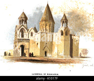 August von haxthausen. Transkaukasien. Kathedrale von Edschmiadzin Stockfoto