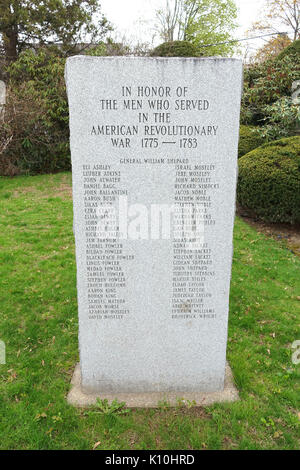 Amerikanischer Unabhängigkeitskrieg Memorial Elizabeth Parker Memorial Park Westfield, MA DSC 02269 Stockfoto