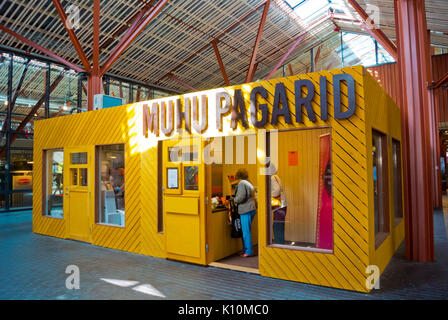 Muhu Pagarid, Bäckerei Verkauf von Brot aus Insel Muhu, Balti Jaama Turg, Kalamaja, Tallinn, Estland Stockfoto