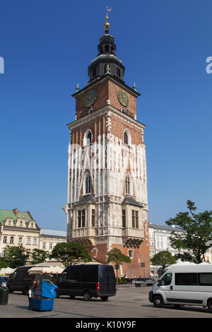 Rathausturm in Krakau, Polen. Stockfoto