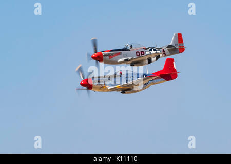 Flugzeug WWII P-51 Mustang Jagdflugzeug Stockfoto