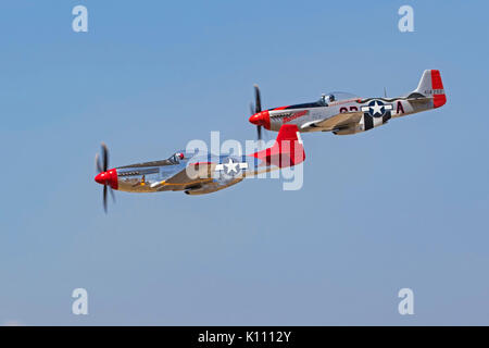 Flugzeug WWII P-51 Mustang Jagdflugzeug Stockfoto