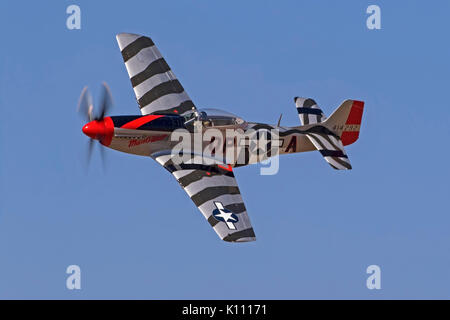 Flugzeug WWII P-51 Mustang Jagdflugzeug Stockfoto