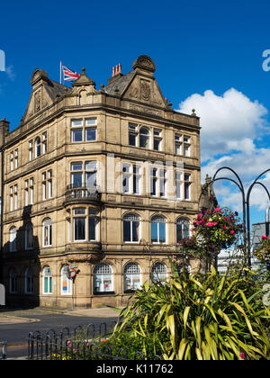 Rathaus von der Bow Street in Keighley West Yorkshire England Stockfoto